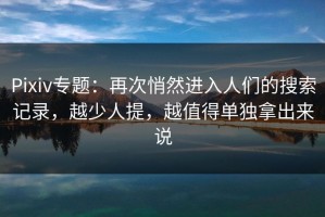 Pixiv专题：再次悄然进入人们的搜索记录，越少人提，越值得单独拿出来说