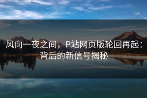 风向一夜之间，P站网页版轮回再起：背后的新信号揭秘