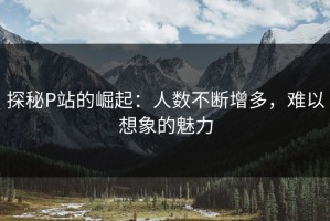 探秘P站的崛起：人数不断增多，难以想象的魅力