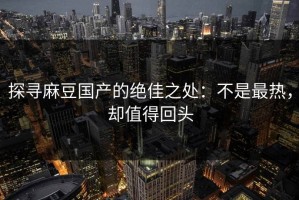 探寻麻豆国产的绝佳之处：不是最热，却值得回头