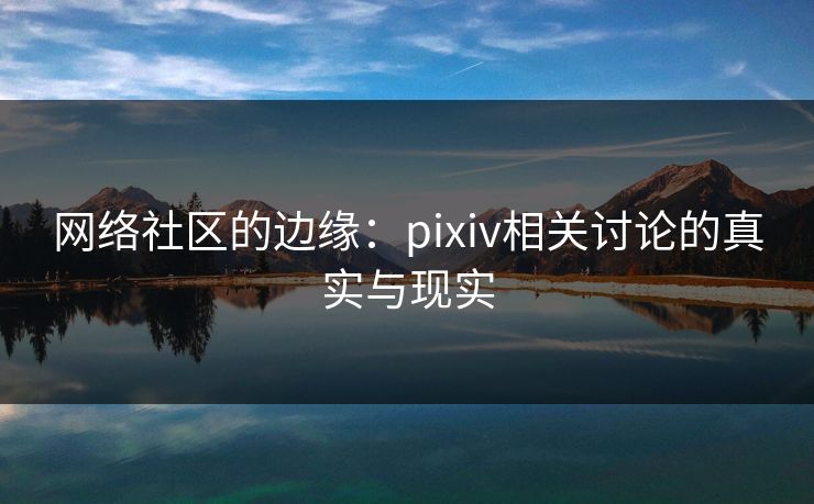 网络社区的边缘：pixiv相关讨论的真实与现实