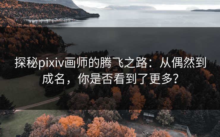 探秘pixiv画师的腾飞之路：从偶然到成名，你是否看到了更多？