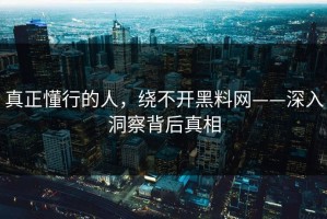 真正懂行的人，绕不开黑料网——深入洞察背后真相