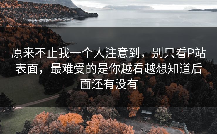 原来不止我一个人注意到,别只看P站表面,最难受的是你越看越想知道后面还有没有 原来不止我一个人注意到,别只看P站表面,最难受的是你越看越想知道后面还有没有